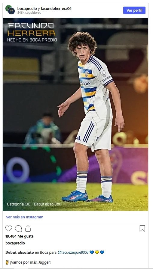 De la viralidad al césped: Facundo “Jagger” Herrera, el central de Boca que rompe el algoritmo